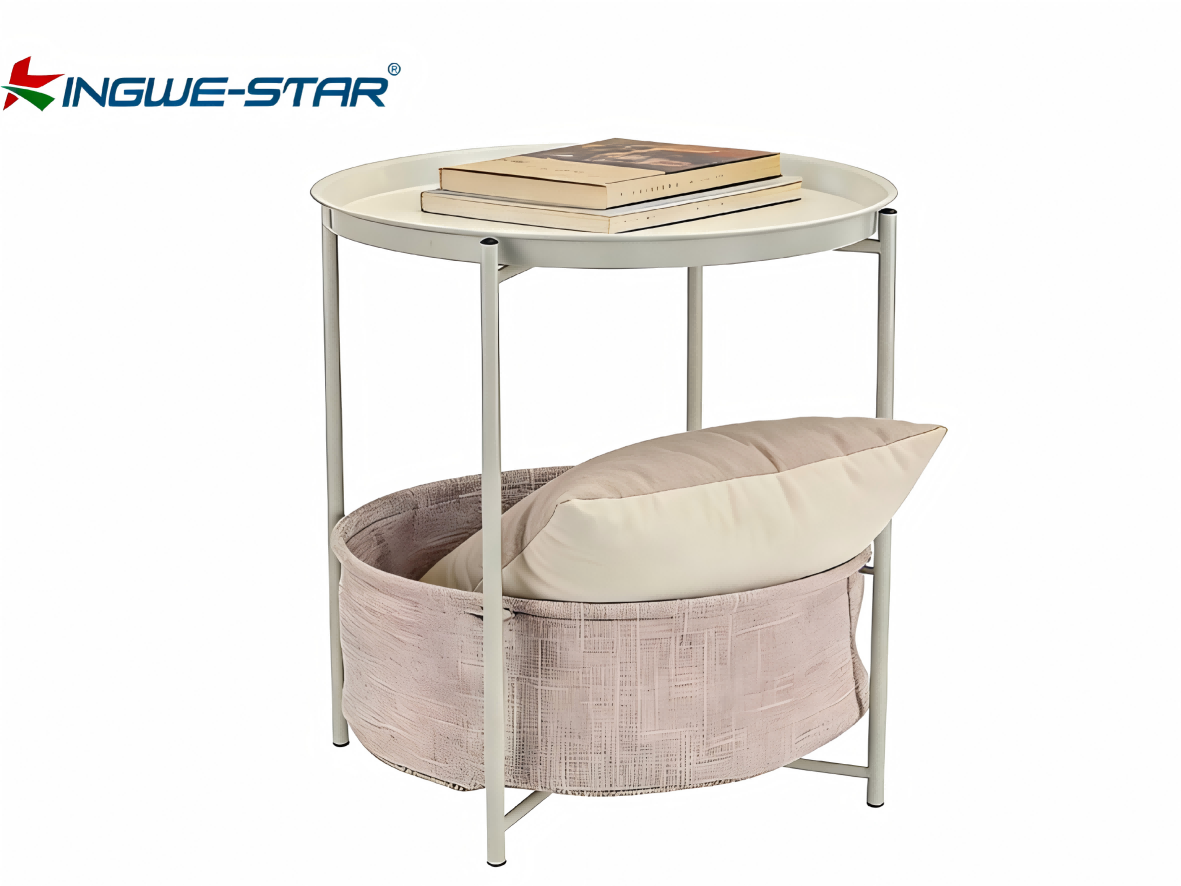 Round Storage End Table